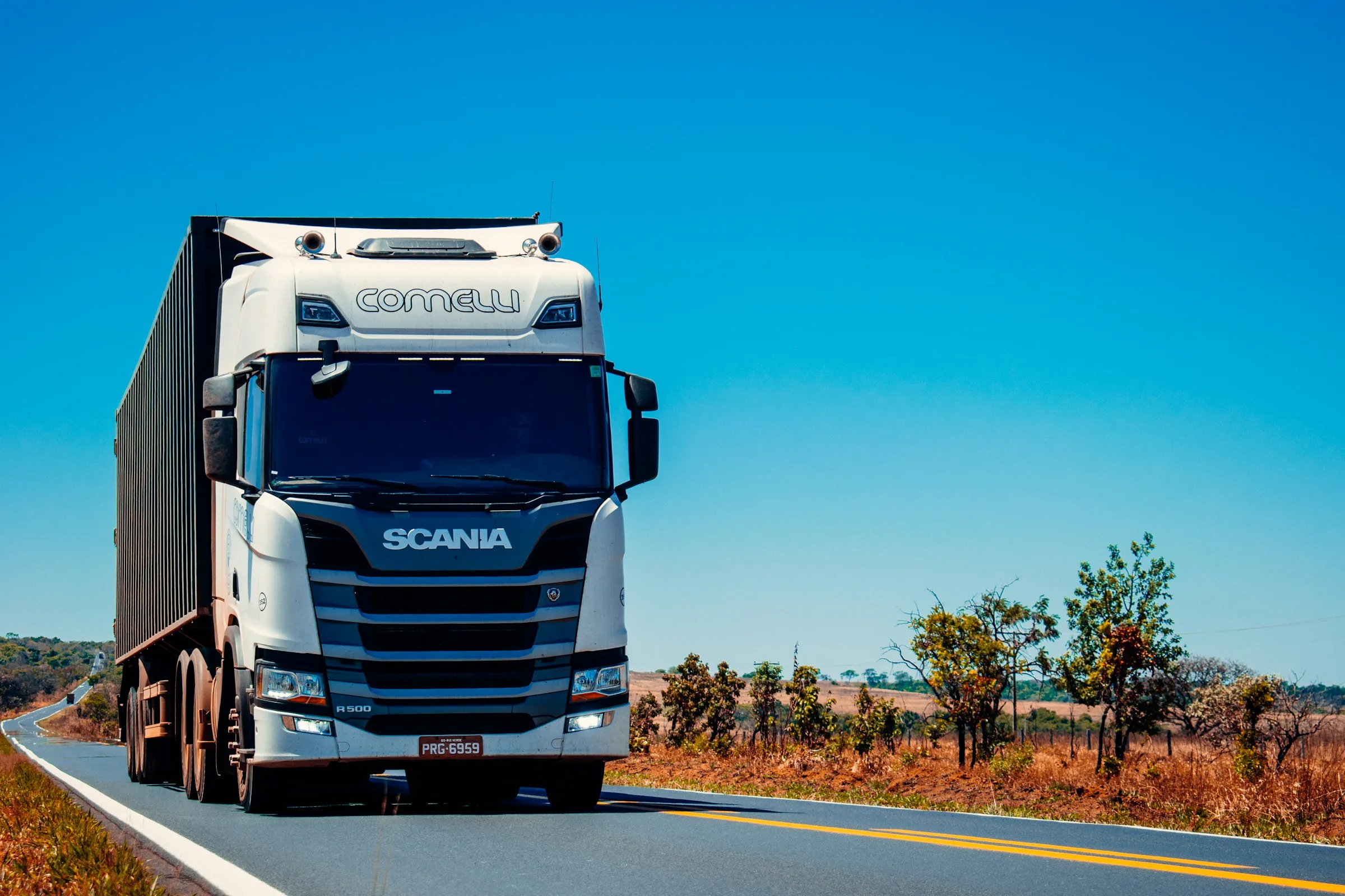 Commercial vehicle on the road